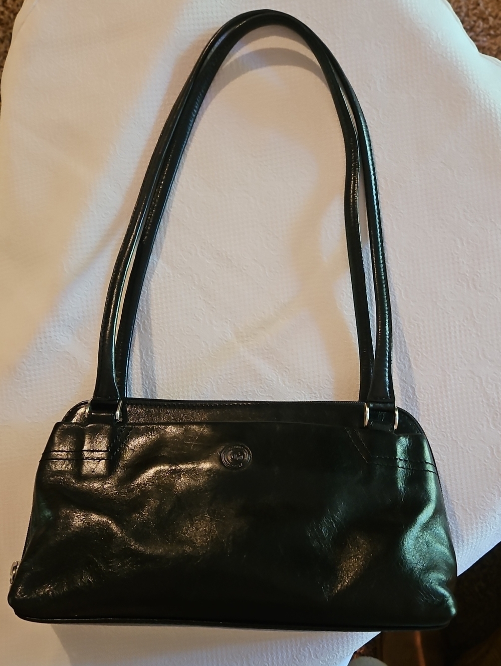 Giudi Made In Italy Black Leather  Women's Shoulder Bag - Classic Leather Style